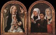 Master of the Saint Ursula Legend Diptych with the Virgin and Child and Three Donors china oil painting reproduction